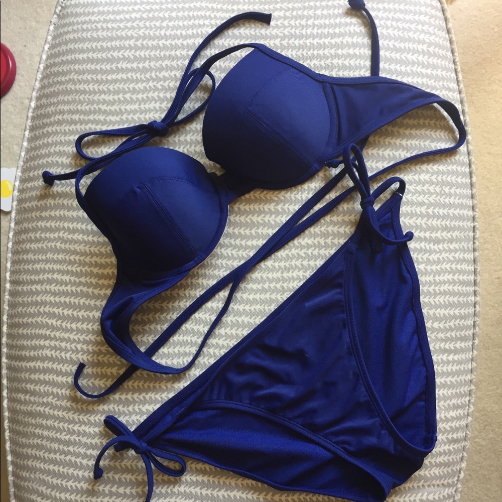 blue bikini